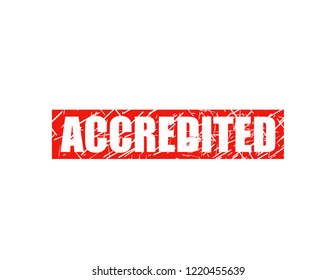 Accredited red stamp