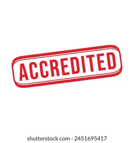 accredited Rubber stamp design. VECTOR ILLUSTRATION.