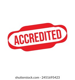 accredited Rubber stamp design. VECTOR ILLUSTRATION.