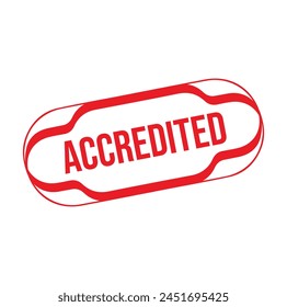 Diseño de sello de goma acreditado. ILUSTRACIÓN VECTORIAL.