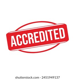 accredited Rubber stamp design. VECTOR ILLUSTRATION.