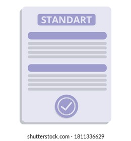 Accredited standard icon. Cartoon of accredited standard vector icon for web design isolated on white background