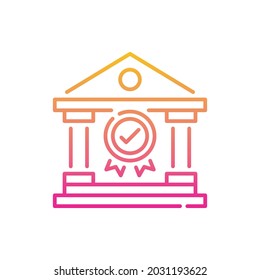 Akkreditierte Vektorgrafiksymbol-Stilgrafik. EPS10-Datei