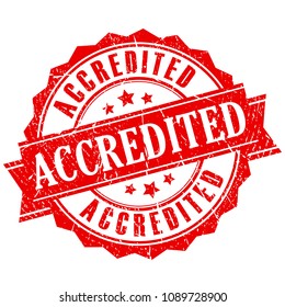 Accredited vector stamp illustration isolated on white background