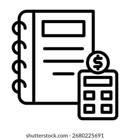 Accrued Expense Icon Line Vector Illustration