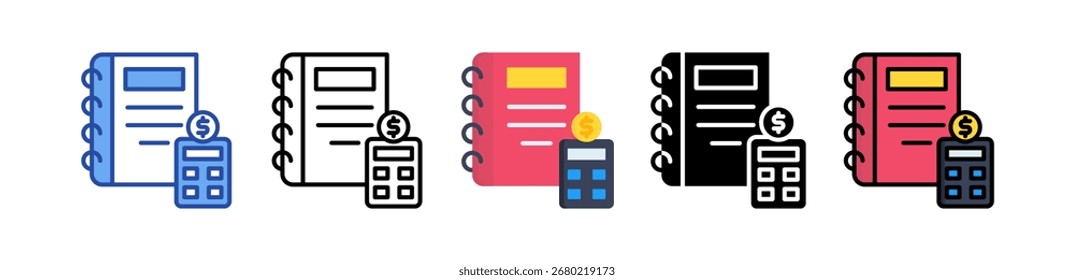 Accrued Expense Icon Multi Style Vector Illustration