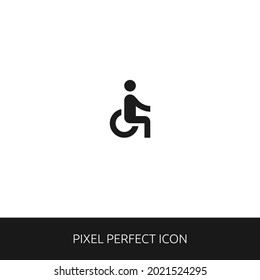 Accsesible Pixel Perfect Icon für Web, App, Präsentation. bearbeitbarer Rahmenstil. einfaches Symbol, Vektor eps10