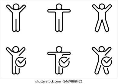 Accsessibility line icon set universal accsess vector illustration on white background