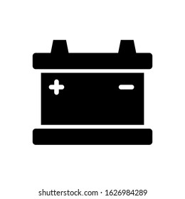 Accu battery icon design template, vector icon designed in flat style isolated on white background, solid icon vector design, can be used for web and various needs of your project