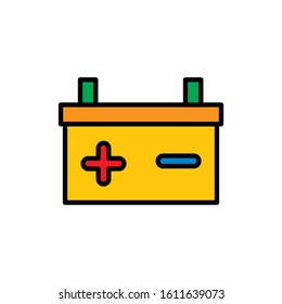 accu battery icon design vector template