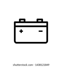 accu battery icon flat style