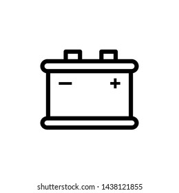 accu battery icon flat style