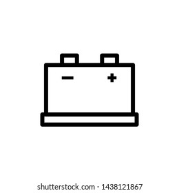 accu battery icon flat style