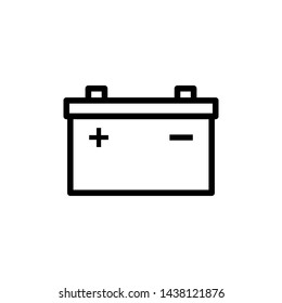 accu battery icon flat style
