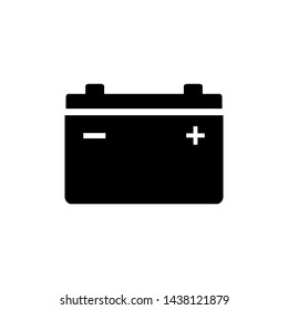 accu battery icon flat style