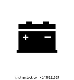 accu battery icon flat style