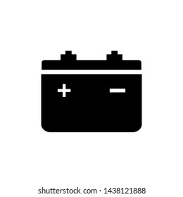 accu battery icon flat style
