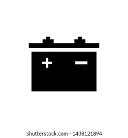 accu battery icon flat style