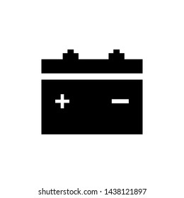 accu battery icon flat style