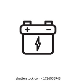accu battery icon line art design 