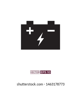accu battery icon vector illustration logo design