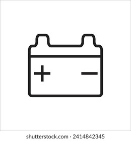 accu battery icon vector line template