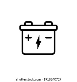 accu battery line icon design vector template