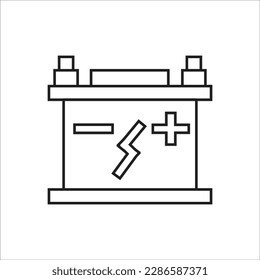 accu battery line new vector icon