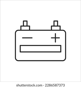 accu battery line new vector icon