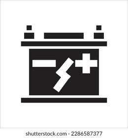 icono del vector de la línea de la batería del accu