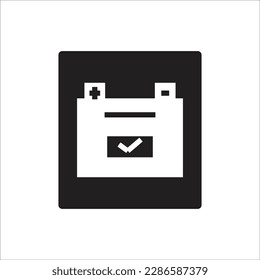 ACK-Batterie-Linie neues Vektorsymbol