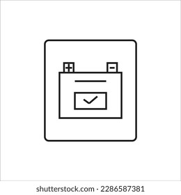 accu battery line new vector icon