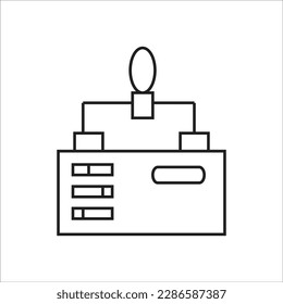 accu battery line new vector icon