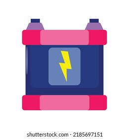 Accu icon. Subtable to place on car parts, car service, etc. 