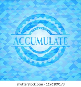 Accumulate light blue mosaic emblem