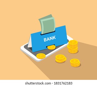 Accumulate Points By Saving Cash In One's Bank Account Illustration Set. Coin, Point, Duck, 3d, Finance. Vector Drawing. Hand Drawn Style.