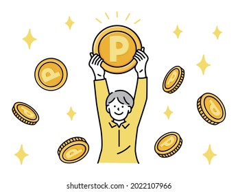 Accumulate PointsCampaign, Spend, Give Back, Money, Save, Thank You.