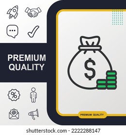 Accumulation icon graphic elements for your work