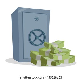 Accumulation and saving money vector concept