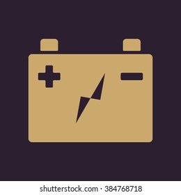 The accumulator battery icon. Power and electric, energy, electricity symbol. Flat Vector illustration