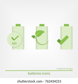 accumulator battery indicators icons