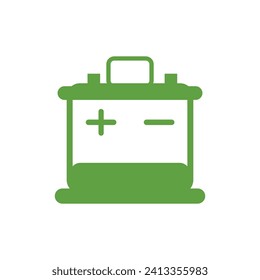Accumulator battery on white background