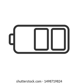 accumulator battery outline vector icon isolated on white background. accumulator battery flat icon for web, mobile and user interface design