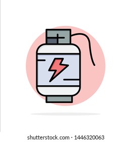 Accumulator, Battery, Power, Charge Abstract Circle Background Flat color Icon