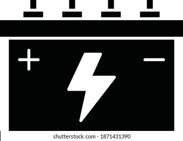 Icono del vector de la batería del acumulador 