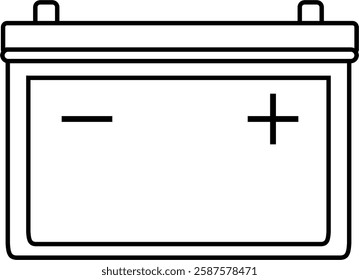 Accumulator car battery energy power and electricity. Auto parts electrical supply  in flat style icon design vector symbol illustration.