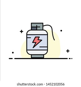 Accumulator,  Charge  Business Flat Line Filled Icon Vector Banner Template