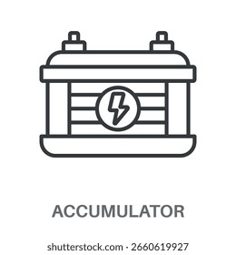 Icono del diseño del acumulador, Inspiración simple del diseño del estilo para cualquier interfaz y propósito de los logotipos