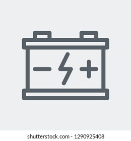 Accumulator icon isolated on background. Energy symbol modern, simple, vector, icon for website design, mobile app, ui. Vector Illustration