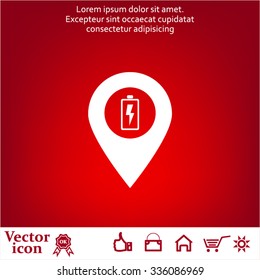 accumulator icon map pin